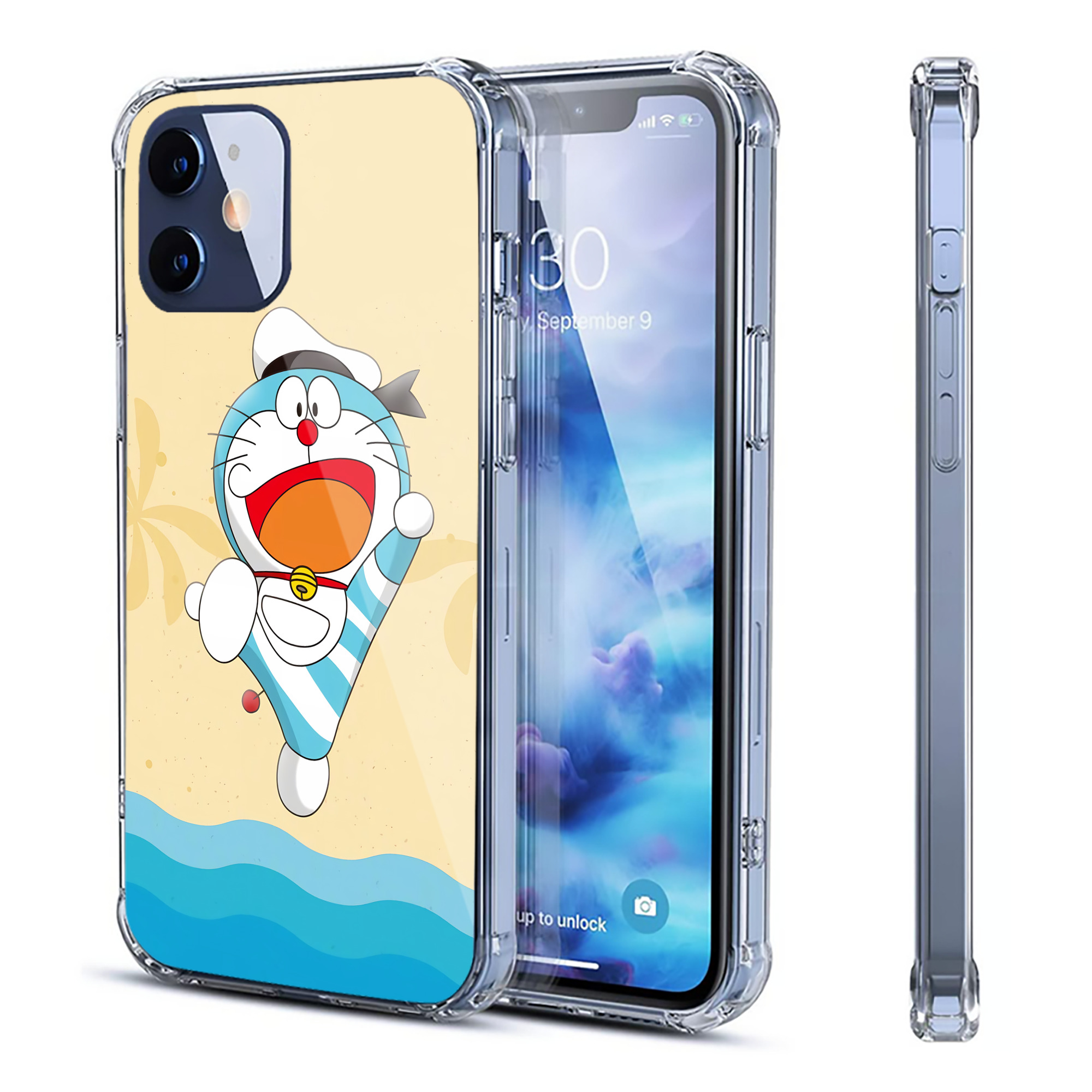 （画像用） ドラえもん Doraemon 【iPhone 12シリーズ対応】透明スマホケース（クリアソフトケース）